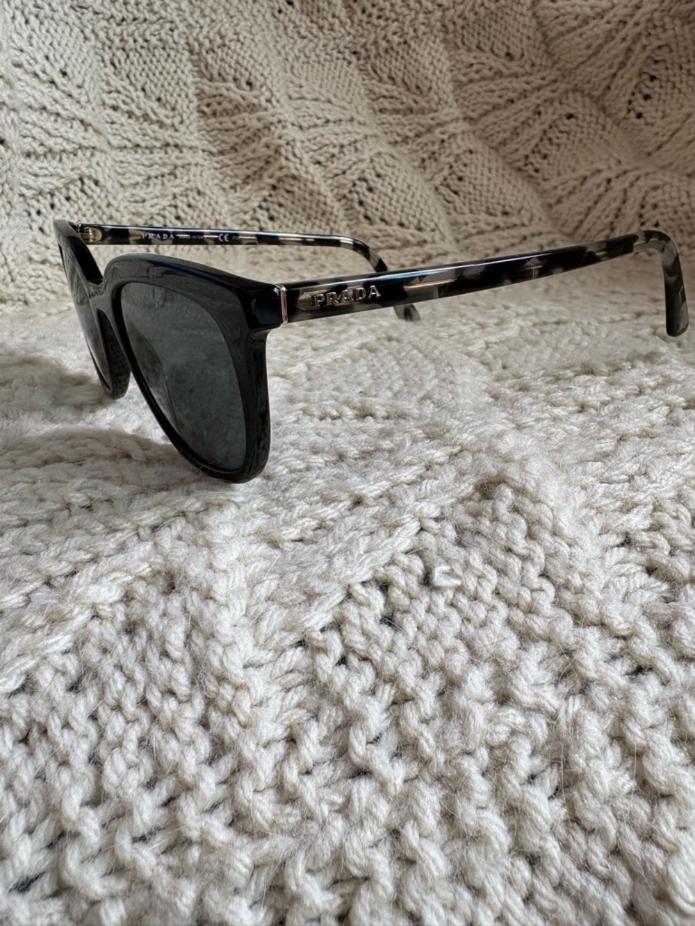 Prada Black Women's Cat-Eye Sunglasses - Classic Style - Picture 3 of 6